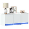 Image de vidaXL Meuble TV avec LED blanc 97x34x40 cm bois d'ingÃ©nierie