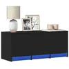 Image de vidaXL Meuble TV avec LED noir 97x34x40 cm bois d'ingénierie852237