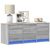 Image de vidaXL Meuble TV avec LED sonoma gris 97x34x40 cm bois d'ingénierie