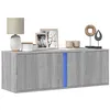 Image de vidaXL Meuble TV mural avec lumières LED sonoma gris 100x31x35 cm852269