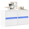 Image de vidaXL Meuble TV mural avec lumières LED blanc 80x31x45 cm852285