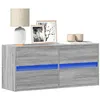 Image de vidaXL Meuble TV mural avec lumières LED sonoma gris 100x31x45 cm852297