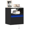 Image de vidaXL Meubles TV muraux avec lumières LED 2 pcs noir 41x31x45 cm852316