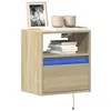 Image de vidaXL Meuble TV mural avec lumières LED chêne sonoma 41x31x45 cm852317