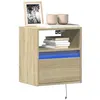 Image de vidaXL Meubles TV muraux lumières LED 2 pcs chêne sonoma 41x31x45 cm852318