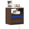 Image de vidaXL Meuble TV mural avec lumières LED chêne marron 41x31x45 cm852325
