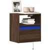 Image de vidaXL Meubles TV muraux lumières LED 2 pcs chêne marron 41x31x45 cm852326