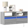 Image de vidaXL Meuble TV mural avec lumières LED sonoma gris 100x31x45 cm852339