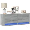 Image de vidaXL Meuble TV mural avec lumières LED sonoma gris 100x31x35 cm852367