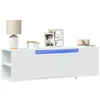 Image de vidaXL Meuble TV mural avec lumières LED blanc 135x31x39,5 cm852383