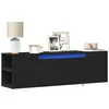 Image de vidaXL Meuble TV mural avec lumières LED noir 135x31x39,5 cm852384