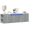 Image de vidaXL Meuble TV mural avec lumiÃ¨res LED sonoma gris 135x31x39,5 cm