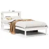 Image de vidaXL Cadre de lit sans matelas blanc 75x190 cm bois de pin massif