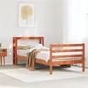 Image de vidaXL Cadre de lit sans matelas cire marron 75x190 cm bois pin massif