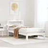 Image de vidaXL Cadre de lit avec tête de lit blanc 75x190cm bois de pin massif