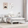 Image de vidaXL Cadre de lit avec tête de lit sans matelas blanc 120x190 cm