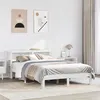 Image de vidaXL Cadre de lit avec tête de lit blanc 150x200 cm bois pin massif
