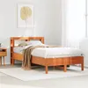 Image de vidaXL Cadre de lit sans matelas cire marron 100x200cm bois pin massif