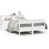 Image de vidaXL Vidaxl Cadre De Lit Sans Matelas Blanc 120x190 Cm Bois De Pin Massif