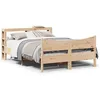 Image de vidaXL Cadre de lit avec tÃªte de lit 120x190 cm bois de pin massif