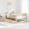 Image de vidaXL Cadre de lit sans matelas 90x200 cm bois de pin massif