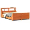 Image de vidaXL Cadre de lit sans matelas cire marron 120x200cm bois pin massif