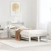 Image de vidaXL Cadre de lit sans matelas blanc 90x200 cm bois de pin massif