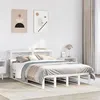 Image de vidaXL Cadre de lit sans matelas blanc 120x190 cm bois de pin massif