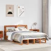 Image de vidaXL Cadre de lit sans matelas cire marron 120x190cm bois pin massif