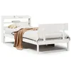 Image de vidaXL Cadre de lit sans matelas blanc 90x200 cm bois de pin massif