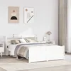 Image de vidaXL Cadre de lit avec tÃªte de lit sans matelas blanc 140x200 cm
