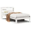 Image de vidaXL Cadre de lit avec tÃªte de lit sans matelas blanc 75x190 cm