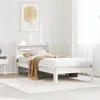 Image de vidaXL Cadre de lit avec tête de lit sans matelas blanc 100x200 cm