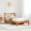 Image de vidaXL Cadre de lit sans matelas cire marron 75x190 cm bois pin massif