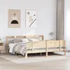 Image de vidaXL Cadre de lit avec tête de lit 200x200 cm Bois de pin massif