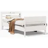 Image de vidaXL Cadre de lit sans matelas blanc 90x200 cm bois de pin massif