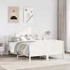 Image de vidaXL Cadre de lit sans matelas blanc 135x190 cm bois de pin massif