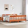 Image de vidaXL Cadre de lit sans matelas cire marron 200x200cm bois pin massif