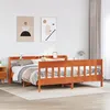 Image de vidaXL Cadre de lit sans matelas cire marron 180x200cm bois pin massif