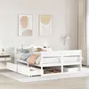 Image de vidaXL Cadre de lit sans matelas blanc 140x200 cm bois de pin massif