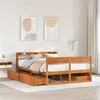 Image de vidaXL Cadre de lit sans matelas cire marron 120x200cm bois pin massif