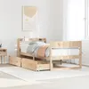 Image de vidaXL Cadre de lit sans matelas 90x200 cm bois de pin massif