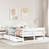 Image de vidaXL Cadre de lit sans matelas blanc 140x190 cm bois de pin massif