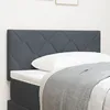 Image de vidaXL TÃªte de Lit Design en Blocs de Diamant Gris FoncÃ© 90 cm Velours