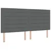 Image de vidaXL TÃªte de Lit LED Design Lignes Gris FoncÃ© 100 cm Tissu