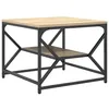 Image de Vidaxl Table Basse Avec ÃtagÃ¨re En ChÃªne De Sonoma Â¿ 51 X 50 X 40 Cm Â¿ FabriquÃ©e En Bois D'ingÃ©nierie