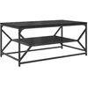 Image de vidaXL Table basse avec Ã©tagÃ¨re ChÃªne noir 90x50x40 cm Bois composite