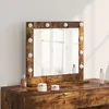 Image de vidaXL Miroir de vanitÃ© ChÃªne fumÃ© Bois d'ingÃ©nierie 60 x 55 x 18 cm
