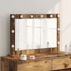 Image de vidaXL vidaXL Miroir de vanité Bois ancien Bois récupéré solide et verre