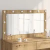 Image de vidaXL vidaXL Miroir de vanité Chêne fait main Bois et verre 100 x 55 cm